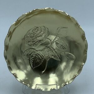 Vintage Arthur Armour Embossed Rose Gold Metallic Dish